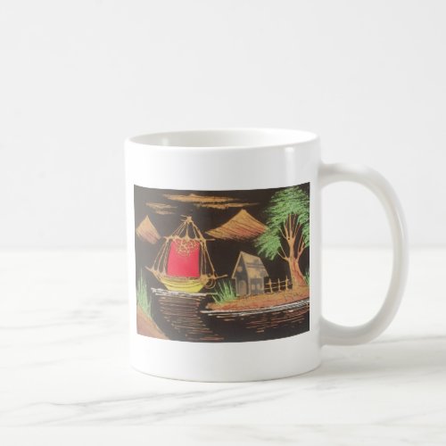 Hakunamatata Trendy Vintage Sail Ship Safari Night Coffee Mug