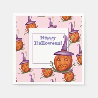 Hal;loween Pumpkin   Paper Napkins
