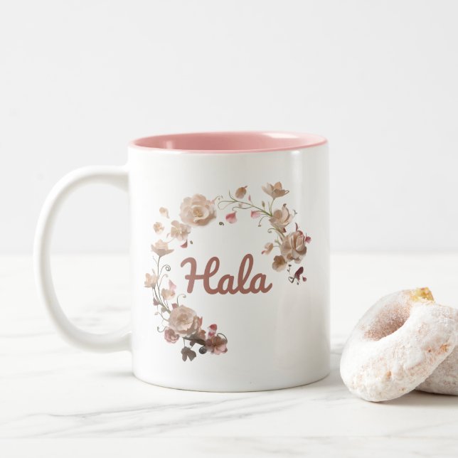 Hala Floral Mug (With Donut)