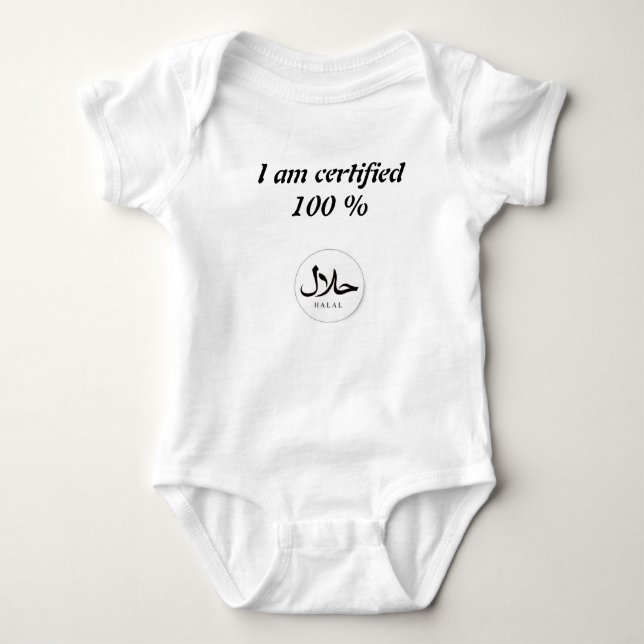Halal Baby creeper, Muslim baby clothes Baby Bodysuit (Front)