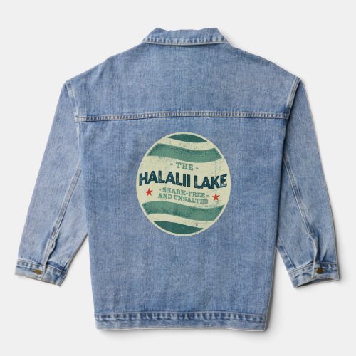 Halalii Lake Shark Free and Unsalted Camping Hawai Denim Jacket