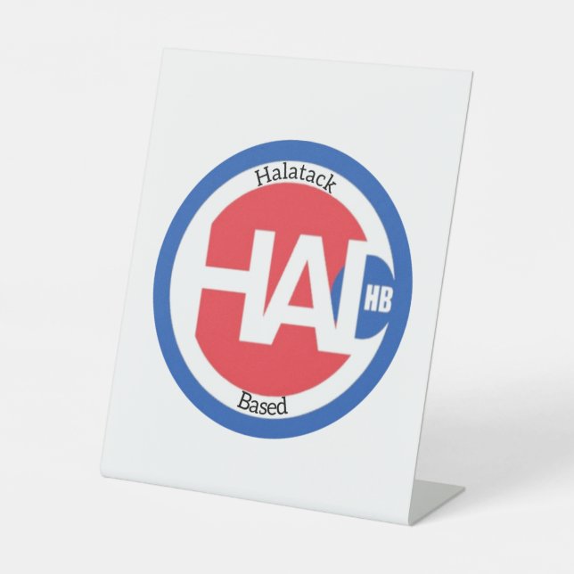 Halatack Stand Pedestal Sign (Front)