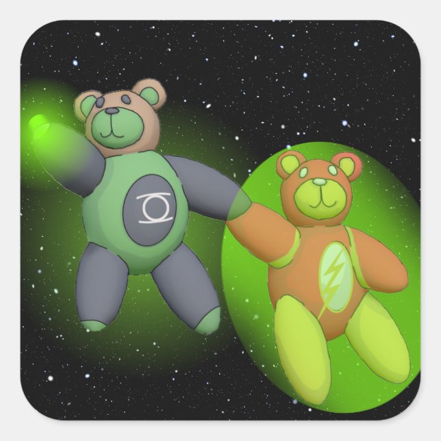 HalBeary(2) Square Sticker (Front)