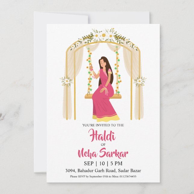 haldi ceremony invitation (Front)