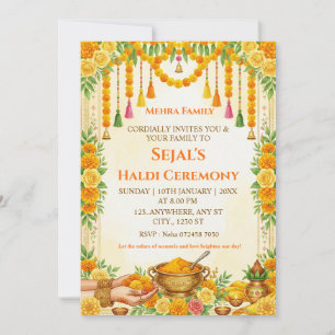 Haldi Ceremony Invitation Card