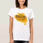 Haldi ceremony team bride matching personalized T-Shirt<br><div class="desc">Haldi ceremony team bride matching personalized name T-Shirt,  bride's haldi t-shirt,  for the bride just change "team" to "the",  get matching t-shirt for a fun haldi ceremony and photoshoot,  makes a lovely favor gift for guests and family.</div>