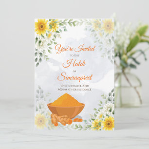 Haldi invitations & Haldi invites Holud invitation