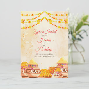 Haldi invites & Haldi invitations Holud invitation