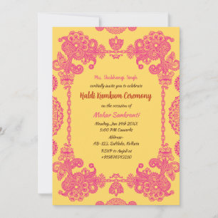 Haldi Kumkum Ceremony Invitation