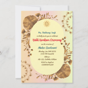 Haldi Kumkum Ceremony Invitation