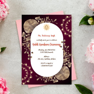 Haldi Kumkum Ceremony Invitation