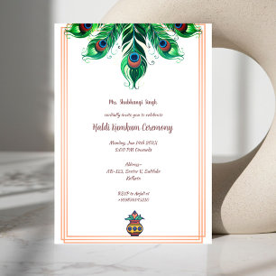 Haldi Kumkum Ceremony Invitation