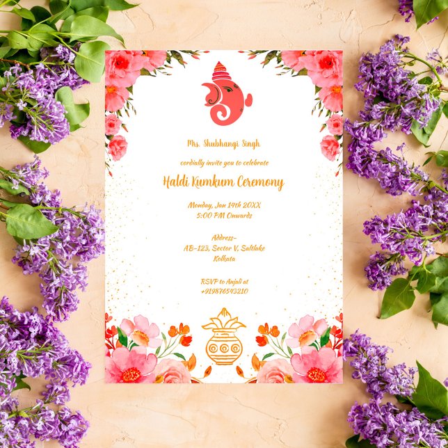 Haldi Kumkum Ceremony Invitation (Creator Uploaded)