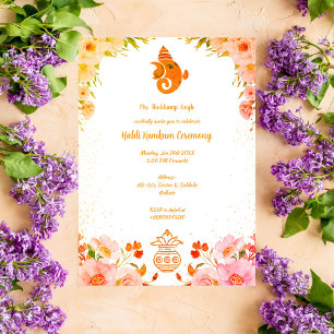 Haldi Kumkum Ceremony Invitation