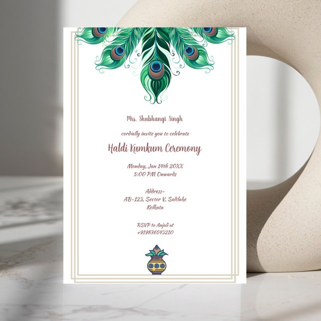 Haldi Kumkum Ceremony Invitation (Creator Uploaded)