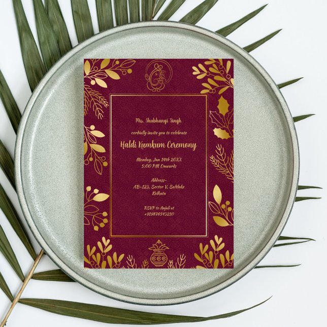 Haldi Kumkum Ceremony Invitation (Creator Uploaded)