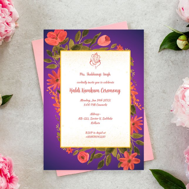 Haldi Kumkum Ceremony Invitation (Creator Uploaded)