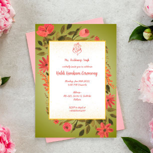 Haldi Kumkum Ceremony Invitation
