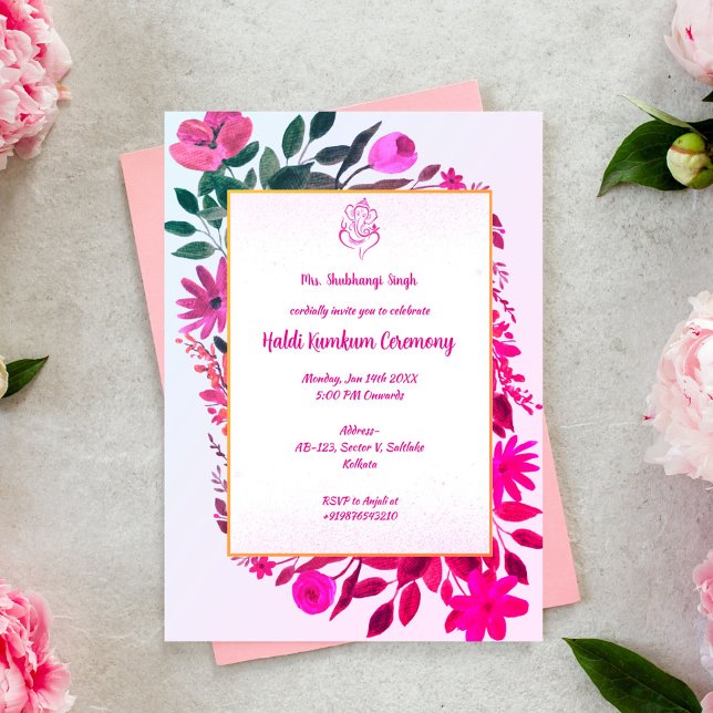 Haldi Kumkum Ceremony Invitation (Creator Uploaded)