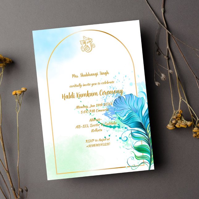 Haldi Kumkum Ceremony Invitation (Creator Uploaded)