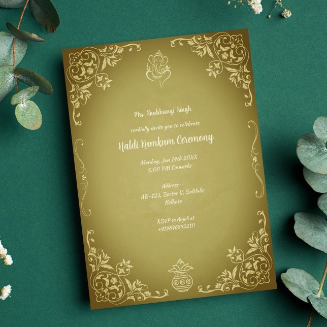 Haldi Kumkum Ceremony Invitation (Creator Uploaded)