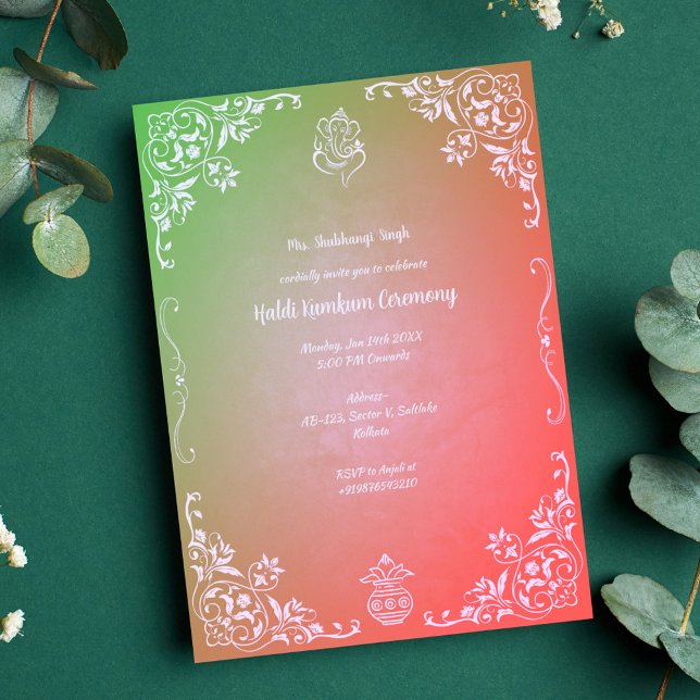 Haldi Kumkum Ceremony Invitation (Creator Uploaded)