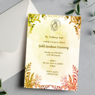 Haldi Kumkum Ceremony Invitation