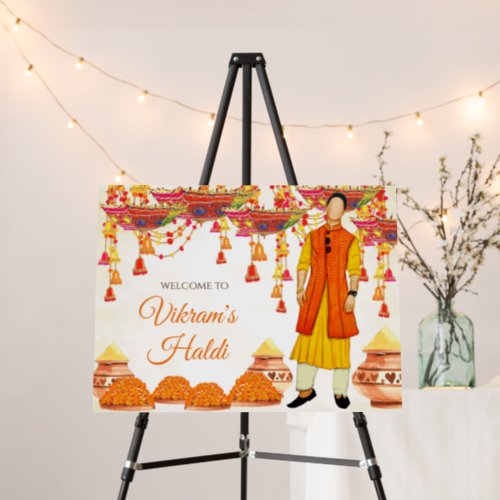 Haldi posters Boy  Groom Haldi signs