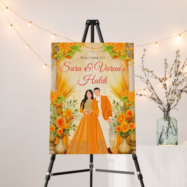 Haldi posters Haldi welcome signs, Haldi signs (In Situ (Stand))