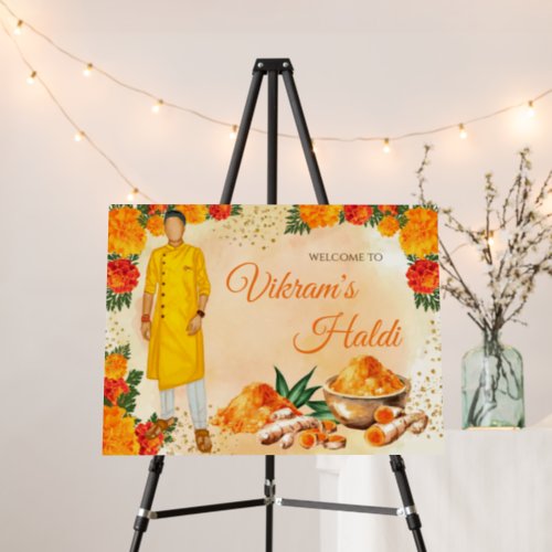 Haldi signs Groom  Haldi posters Boy