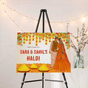 Haldi signs & Haldi welcome sign, Haldi decoration