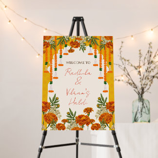 Haldi welcome sign & Haldi decor as Haldi posters