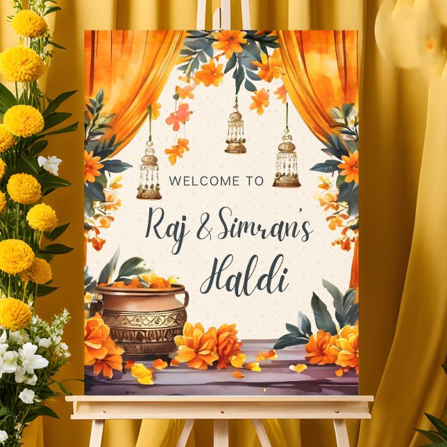 Haldi Welcome Sign, Indian Wedding Decor, Indian  Foam Board (Creator Uploaded)