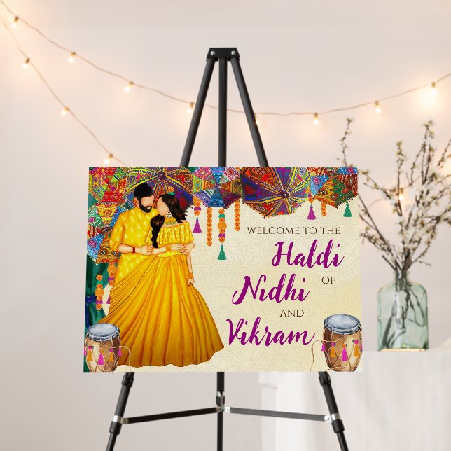 Haldi Welcome Signs as Welcome to Haldi Signs (In Situ (Stand))