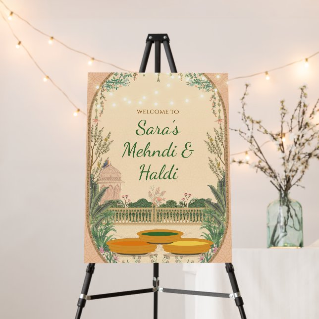 Haldi Welcome Signs & Mehndi decor signs (In Situ (Stand))