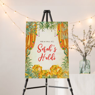 Haldi Welcome Signs Wedding Haldi poster