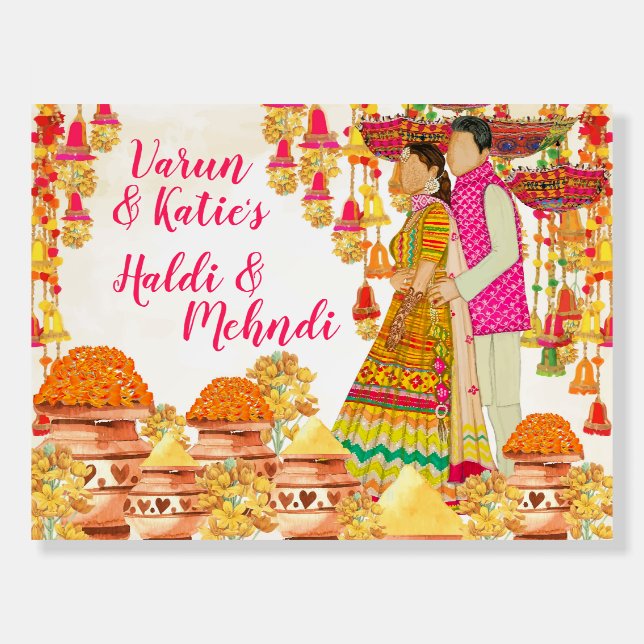 Haldi Welcome Signs & Welcome to Haldi decor signs (Front)
