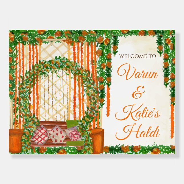 Haldi Welcome Signs & Welcome to Haldi Signs (Front)