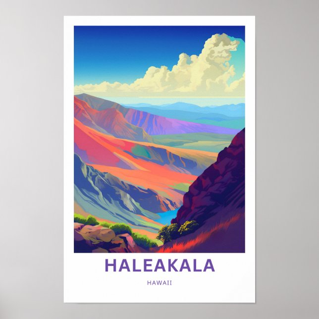 Haleakala Hawaii Travel Print (Front)