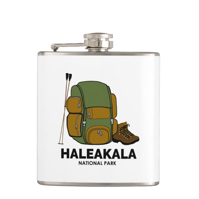Haleakala National Park Backpack Flask (Front)