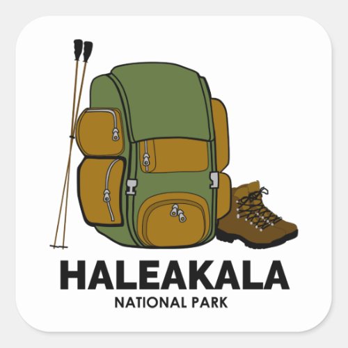 Haleakala National Park Backpack Square Sticker