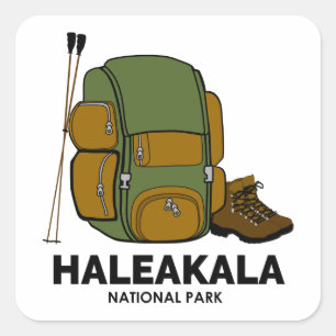 Haleakala National Park Backpack Square Sticker