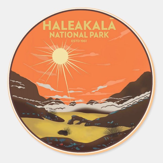 Haleakalā National Park Classic Round Sticker (Front)