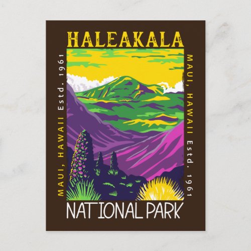  Haleakala National Park Hawaii Distressed Vintage Postcard