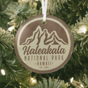 Haleakala National Park Hawaii Glass Ornament