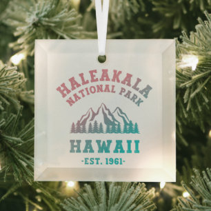 Haleakala National Park Hawaii Gradient Glass Ornament