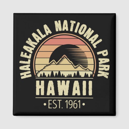 Haleakala National Park Hawaii Retro Magnet