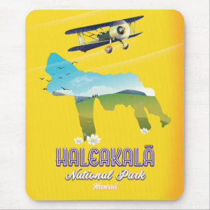 Haleakalā national park, Hawaii travel map Mouse Pad