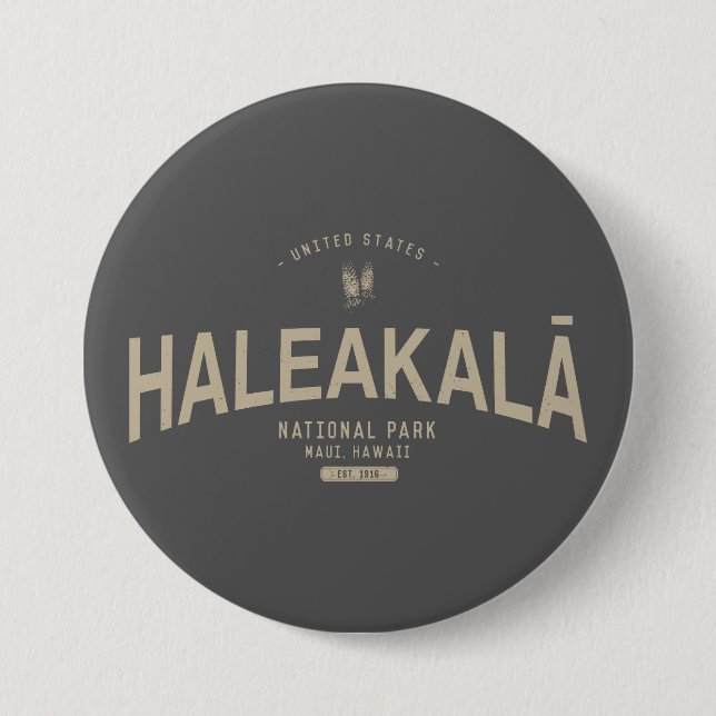 Haleakala National Park Hawaii Vacation Button (Front)