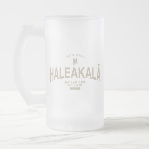 Haleakala National Park Hawaii Vacation Frosted Glass Beer Mug